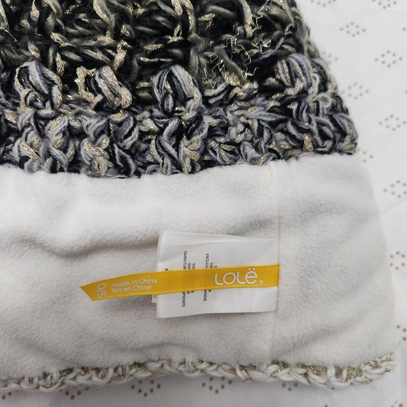 Lole Chunky Knit Beanie Toque Winter Pom Pom Hat - Picture 6 of 7